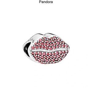 Pandora Kiss More Red Cubic Zirconia Lip Charm